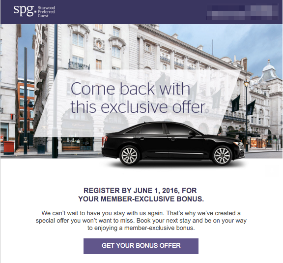 SPG Select Member Exclusive Promo
